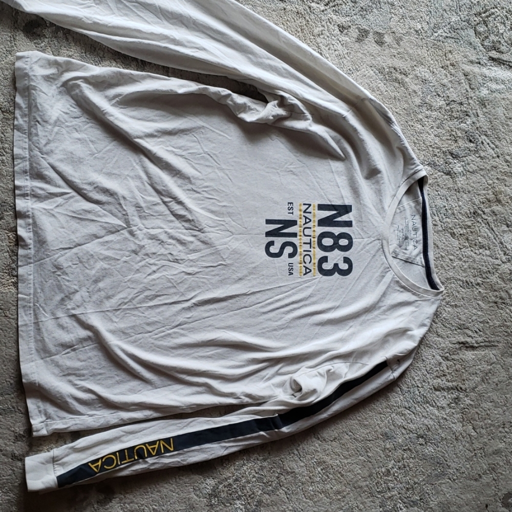 Mens Nautica Long Sleeve Shirt Extra Large